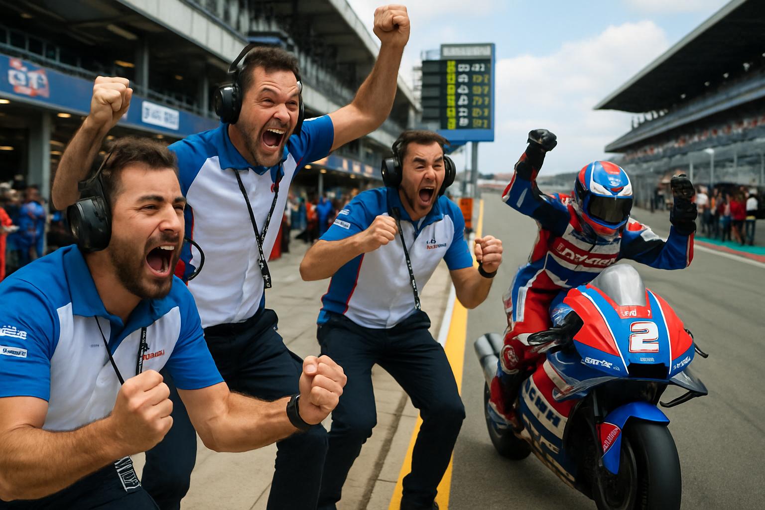 Pit lane activity, team reaction, MotoGP 2026