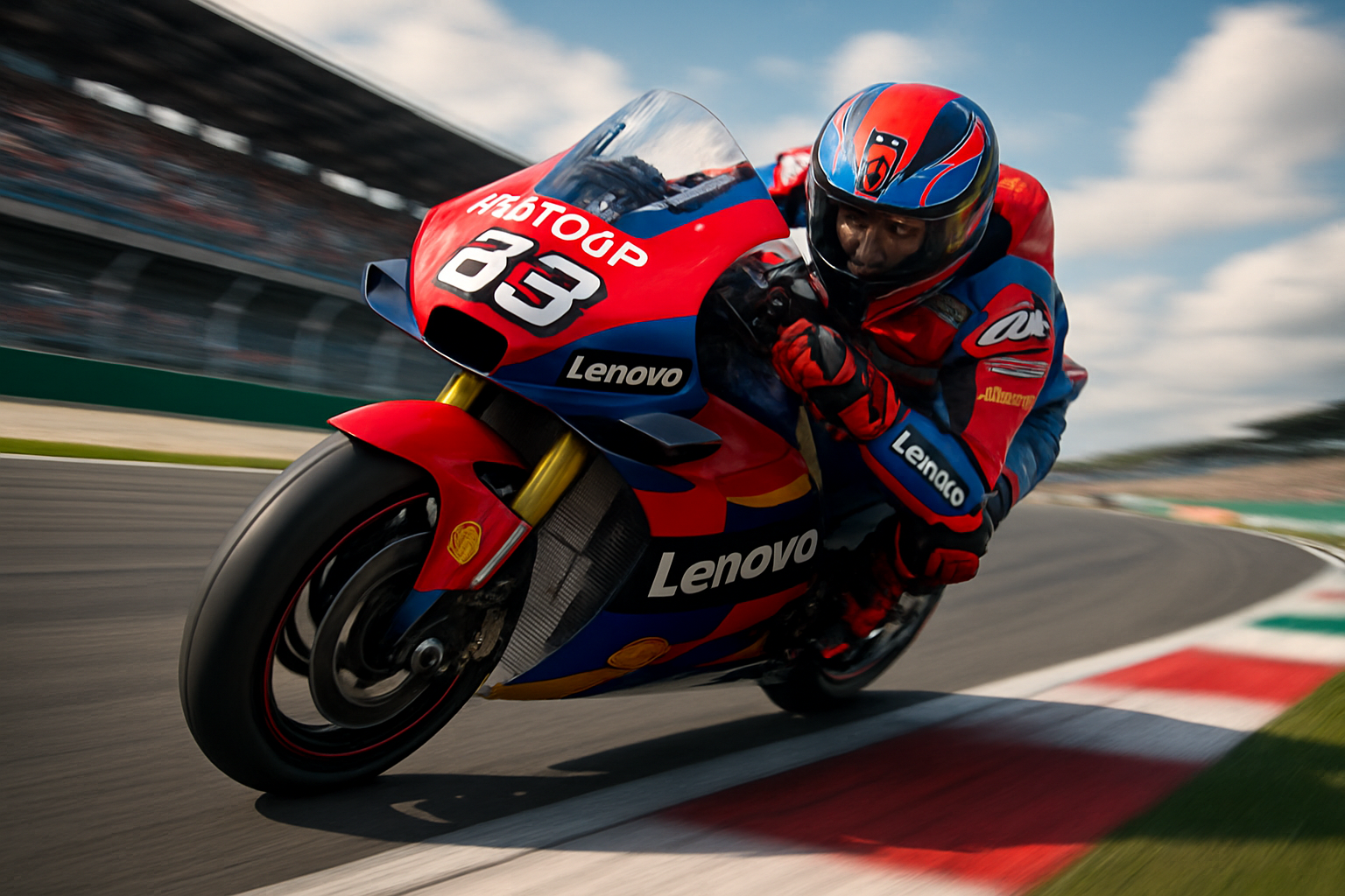 MotoGP action shot, dynamic angle, 2026 season