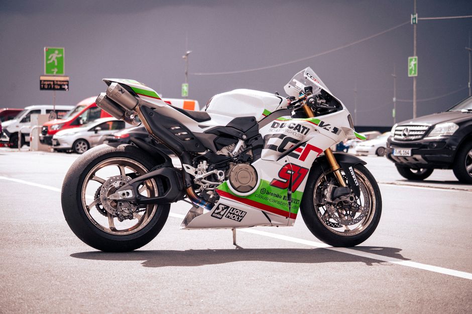 Close-up dynamic shot of MotoGP race with riders in action, 2026 season