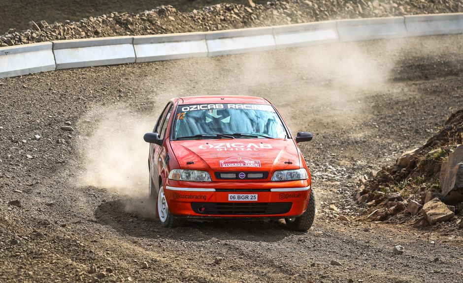 Rally car action shot, high speed, dust trail, 2026 season