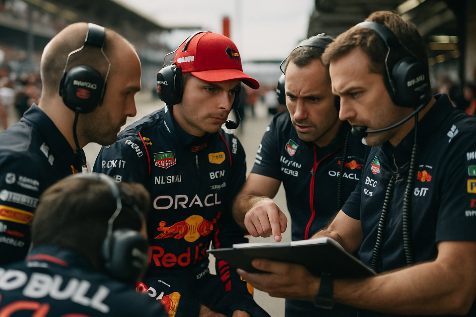 Pit lane activity, team strategy, intense focus