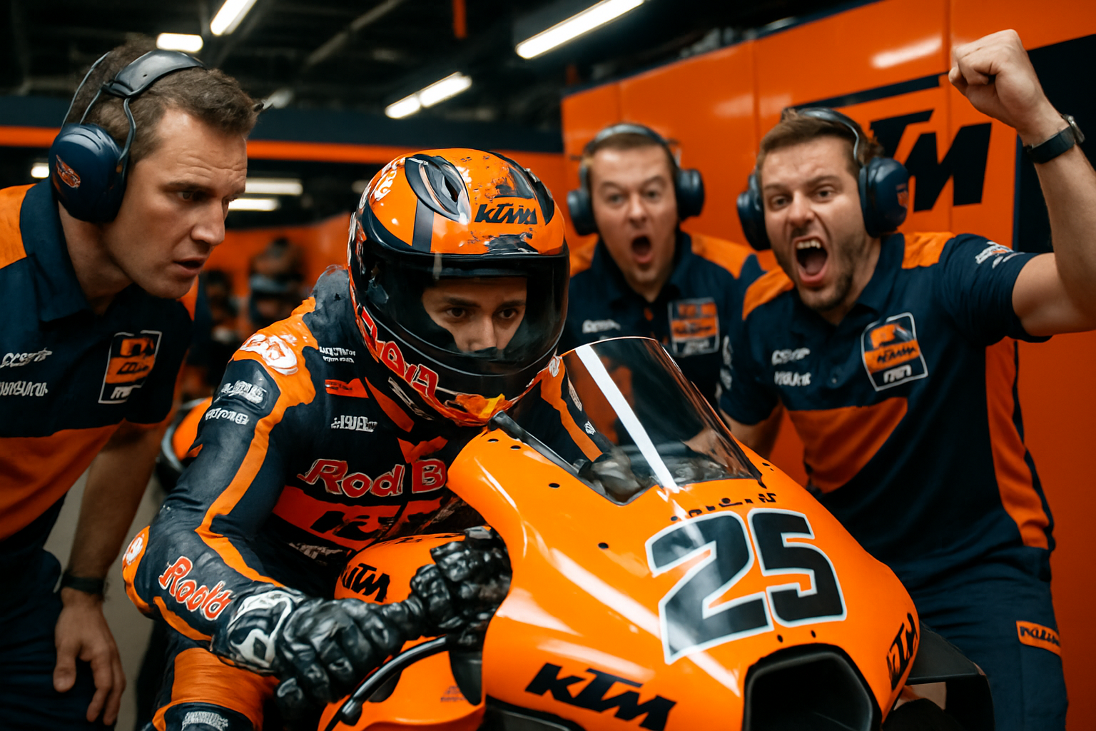 Pit lane, cockpit detail, team reaction, KTM 2026